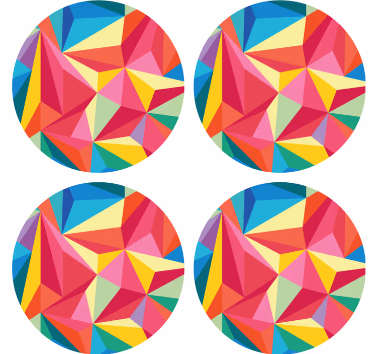 Podmetač za čaše s vibrantnim geometrijskim uzorcima - TenStickers