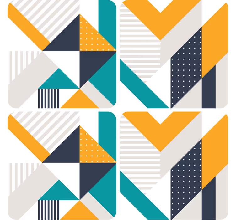 Podmetač za čaše moderan geometrijski uzorci boja - TenStickers