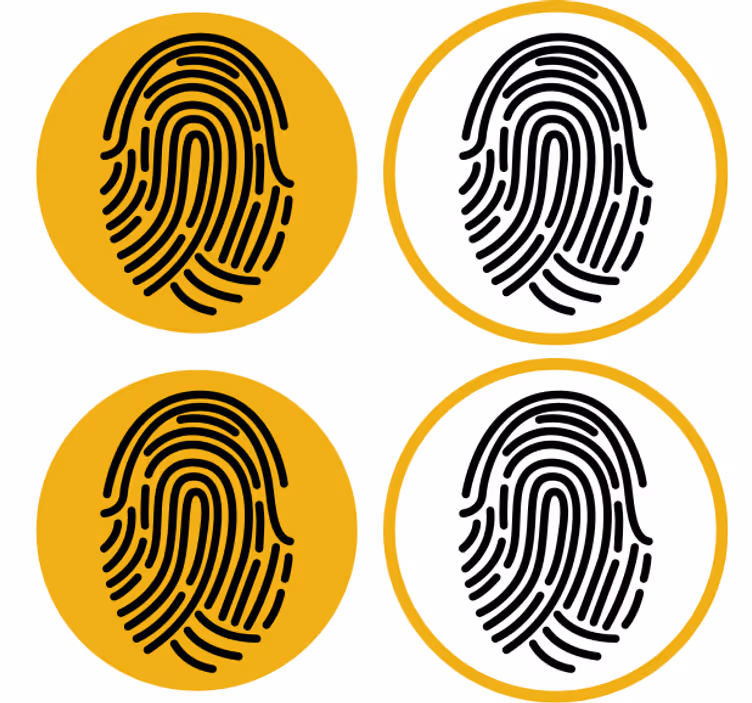 Podmetač za čaše nakaza s jedinstvenim otiscima prstiju - TenStickers