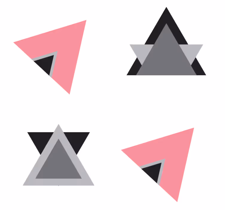 Podmetač za čaše geometrijski oblik slojeva - TenStickers
