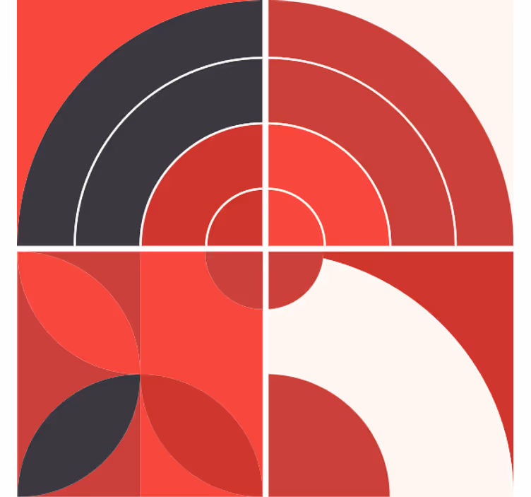 Podmetač za čaše s geometrijskim uzorcima boja - TenStickers