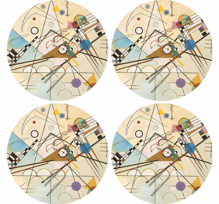 Podmetač za čaše s geometrijskim kružnim motivom - TenStickers