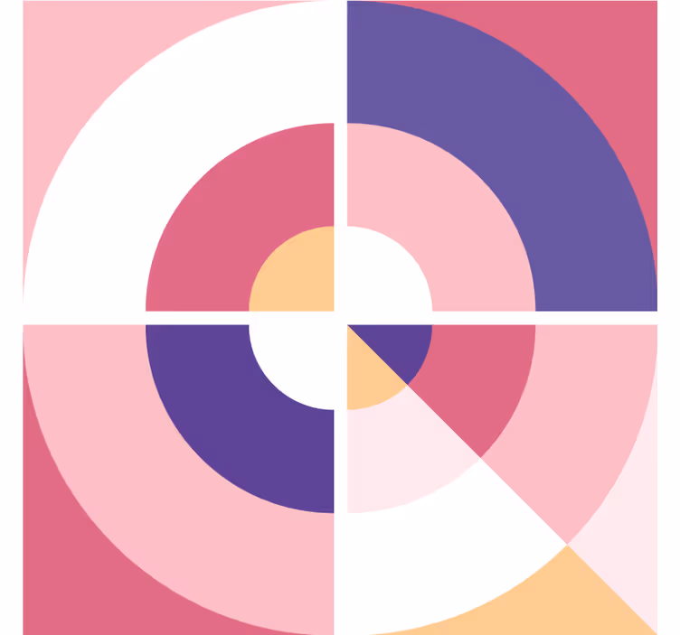 Podmetač za čaše moderan u geometrijskim šarenim oblicima - TenStickers