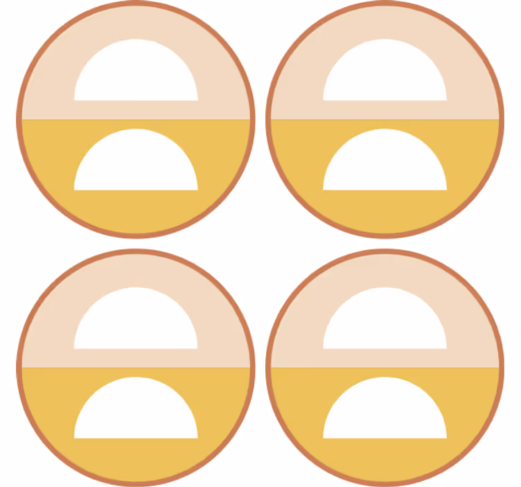 Podmetač za čaše nakaza geometrijski polukrugovi - TenStickers