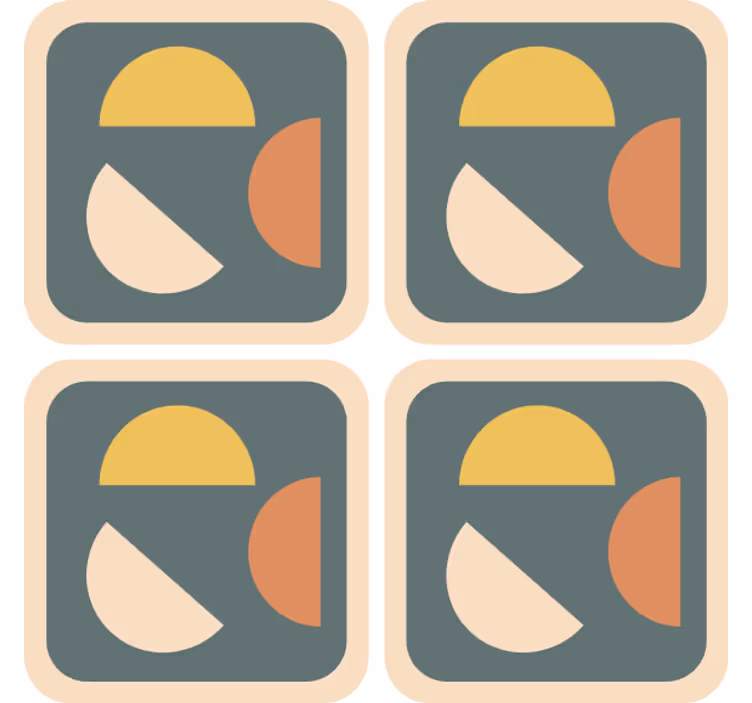 Podmetač za čaše nakaza geometrijski šareni oblici - TenStickers