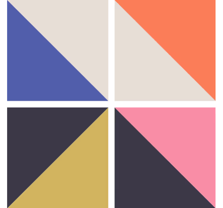 Podmetač za čaše geometrijski višebojni kutovi - TenStickers