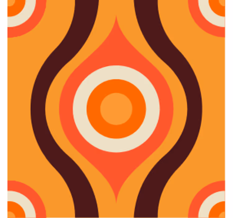 Podmetač za čaše nakaza s retro kružnim uzorkom - TenStickers