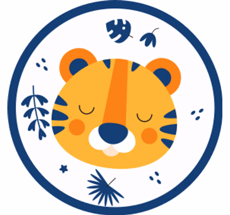 Podmetač za čaše nakaza s lijepim tigrom - TenStickers