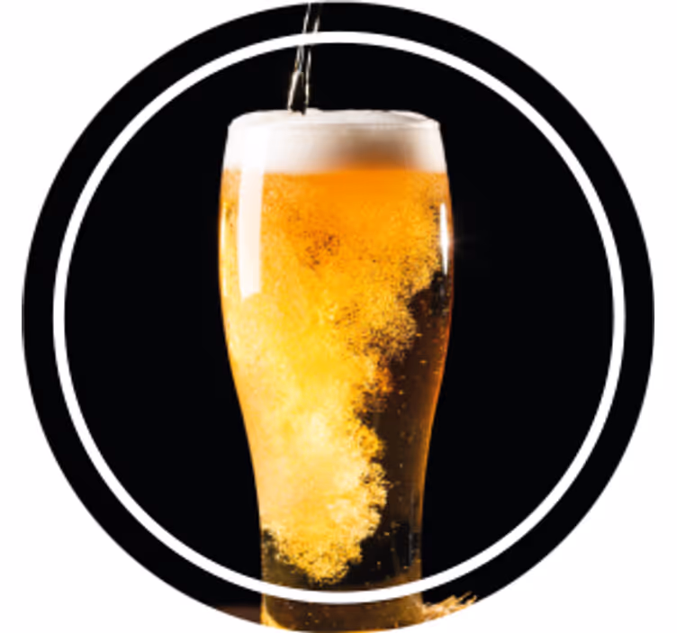 šalica piva pivo prostirke od vinila - TenStickers