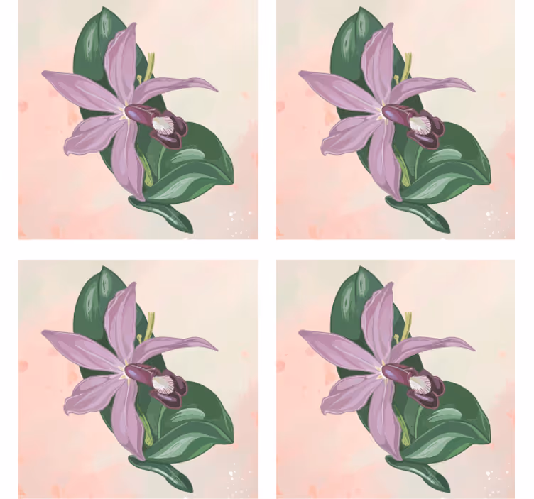 Podmetač za čaše moderan elegantna orhideja u cvatu - TenStickers