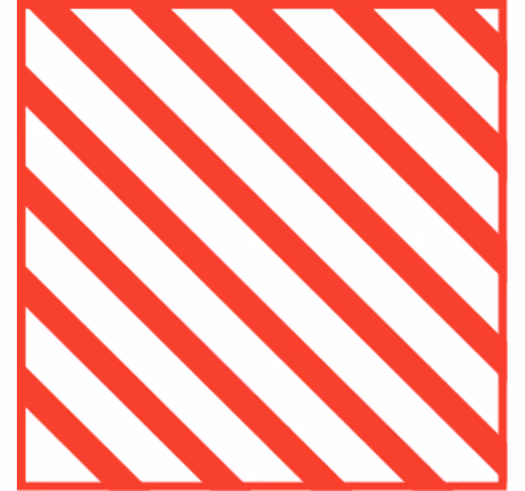 Podmetač za čaše s crvenim prugastim uzorkom - TenStickers