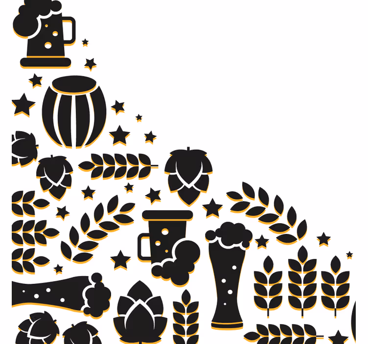 Prostirke za pivo s elementima sastava piva - TenStickers