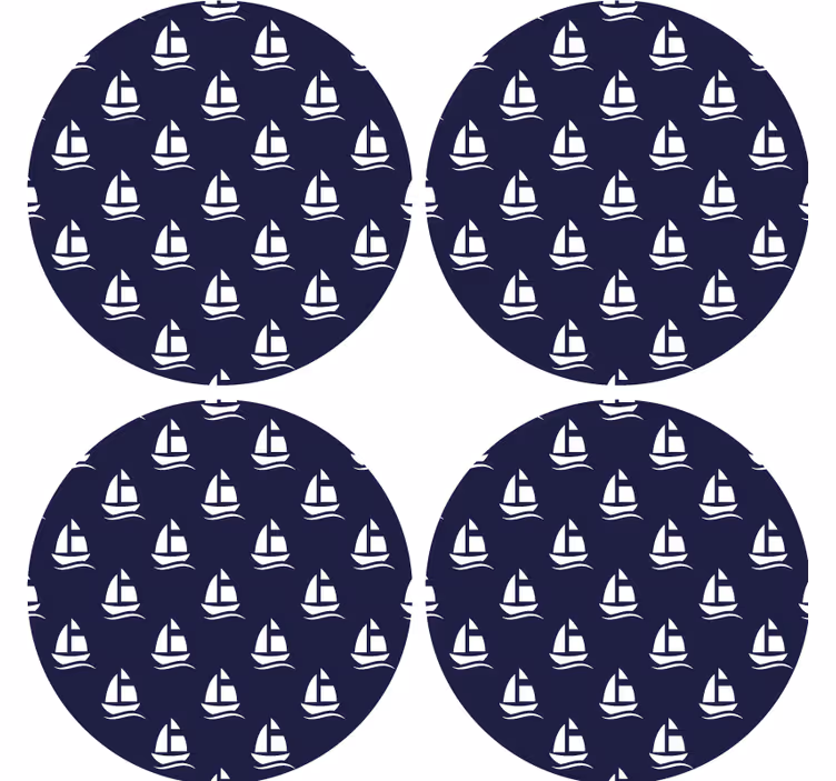 Prostirke za pivo s motivom jedrilice - TenStickers