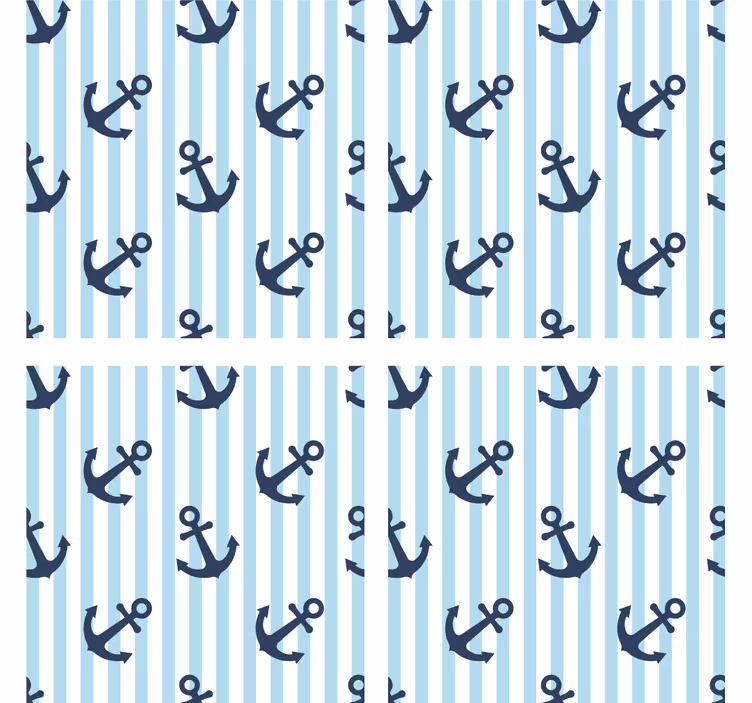 Podmetač za čaše nakaza s nautičkim uzorkom sidra - TenStickers
