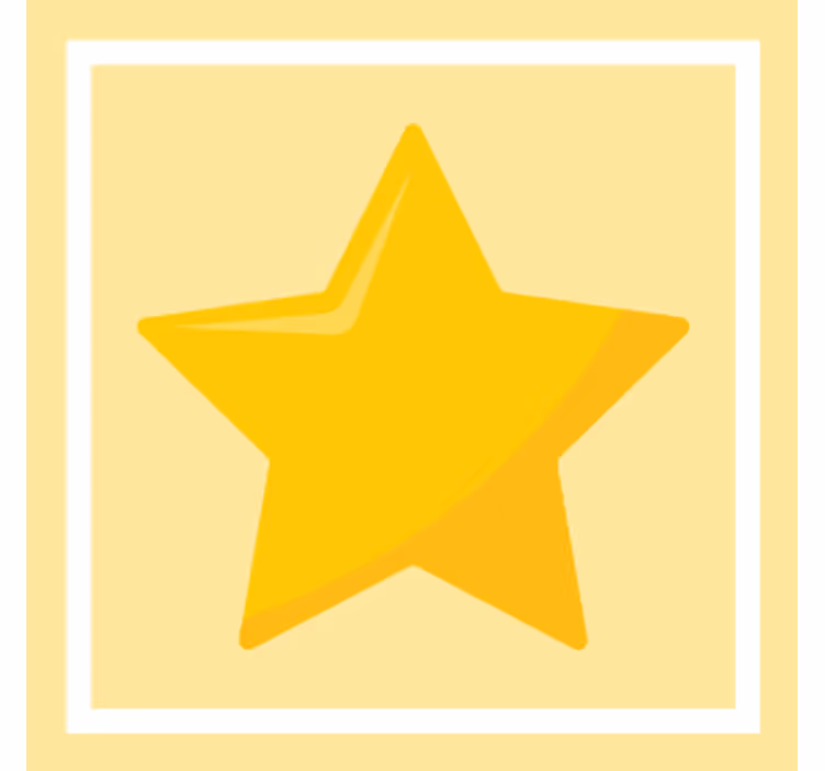 Podmetač za čaše moderan u obliku žute zvijezde - TenStickers
