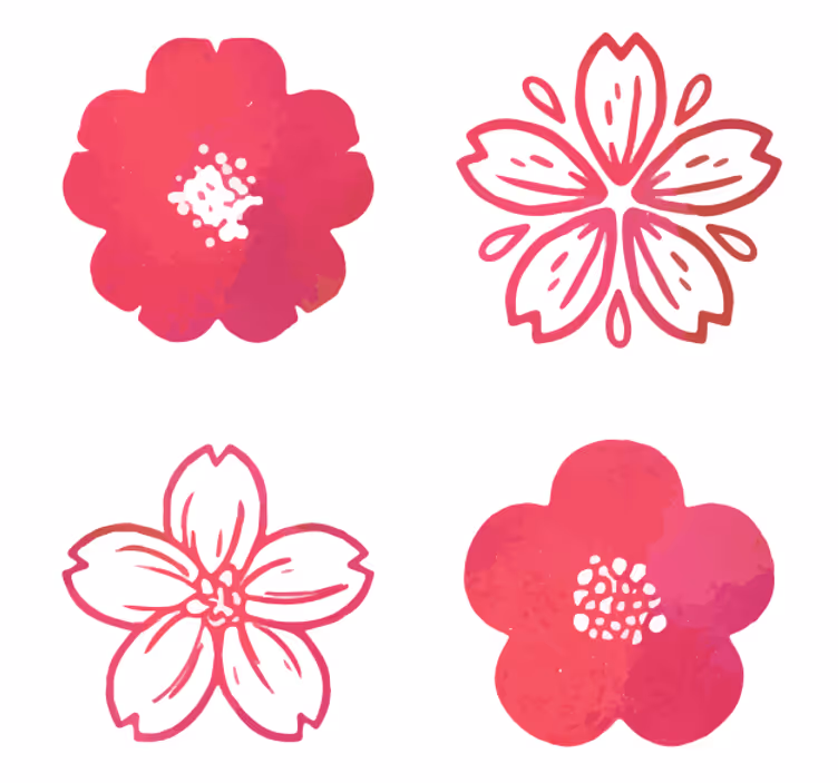 Podmetač za čaše moderan s ružičastim cvjetnim motivima - TenStickers