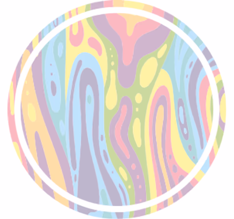 Podmetač za čaše s valovitim pastelnim uzorkom - TenStickers