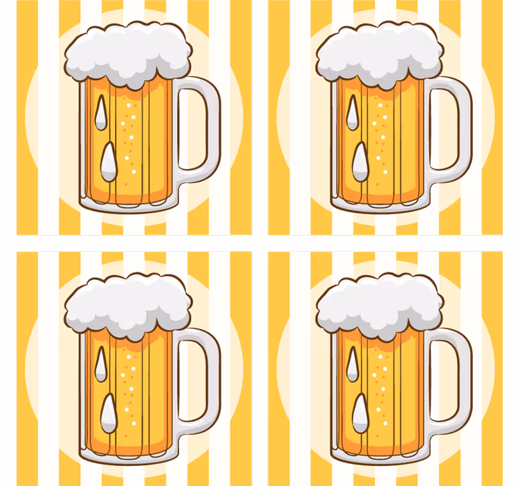 Prostirke za pivo s ilustracijom pivskog vrča - TenStickers