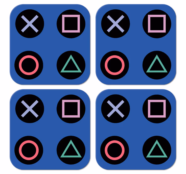 Smiješan šareni playstation uzorak štreberski podmetač - TenStickers