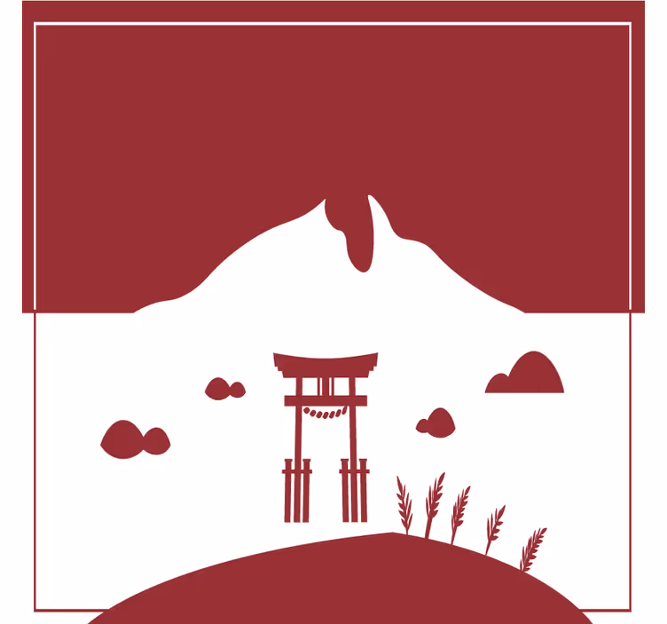 Podmetač za čaše nakaza torii vrata iz planine - TenStickers