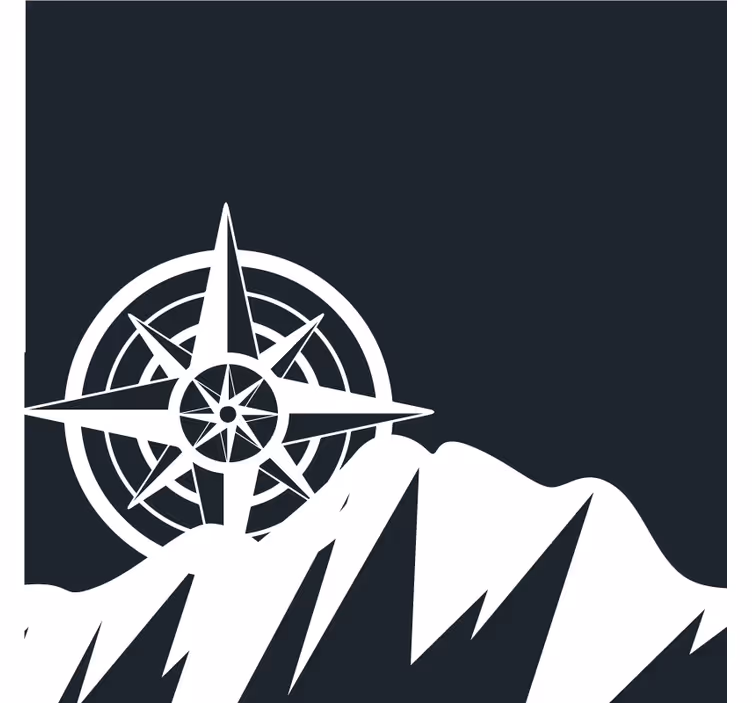 Podmetač za čaše nakaza navigacijski kompas vrhova - TenStickers