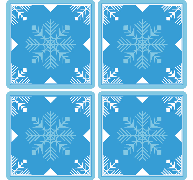 Pahuljice plavi tonovi božićni podmetač - TenStickers