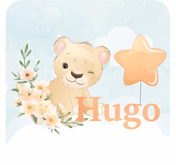 Podmetač za čaše prilagodljiv Šašavi lav sa zvijezdom - TenStickers
