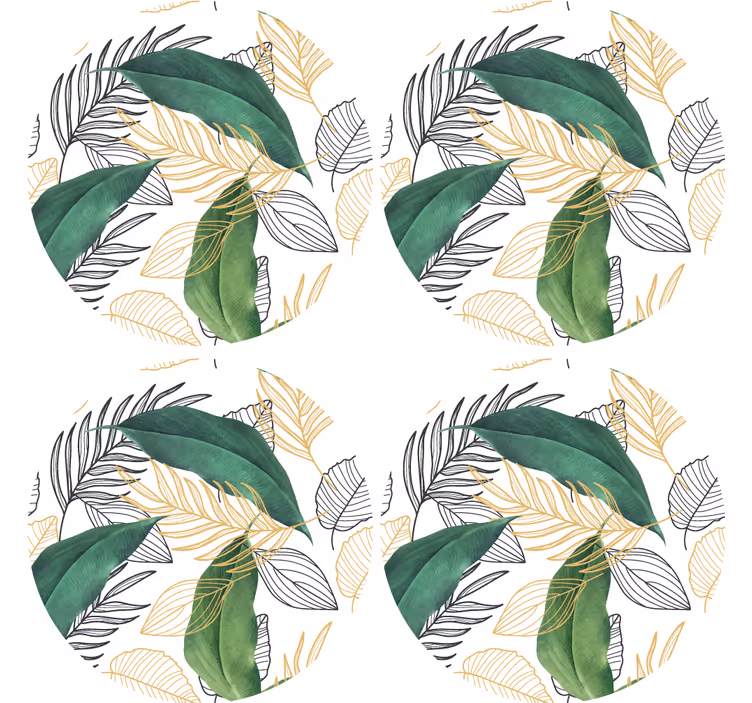 Podmetač za čaše moderan s motivom bujne zelene vegetacije - TenStickers