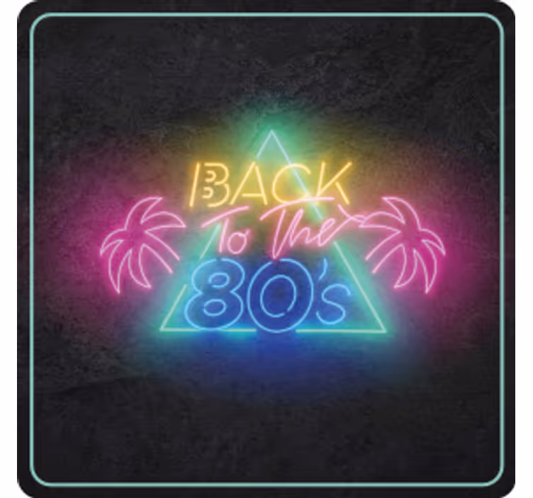 Podmetač za čaše berba neonski retro 80-ih - TenStickers