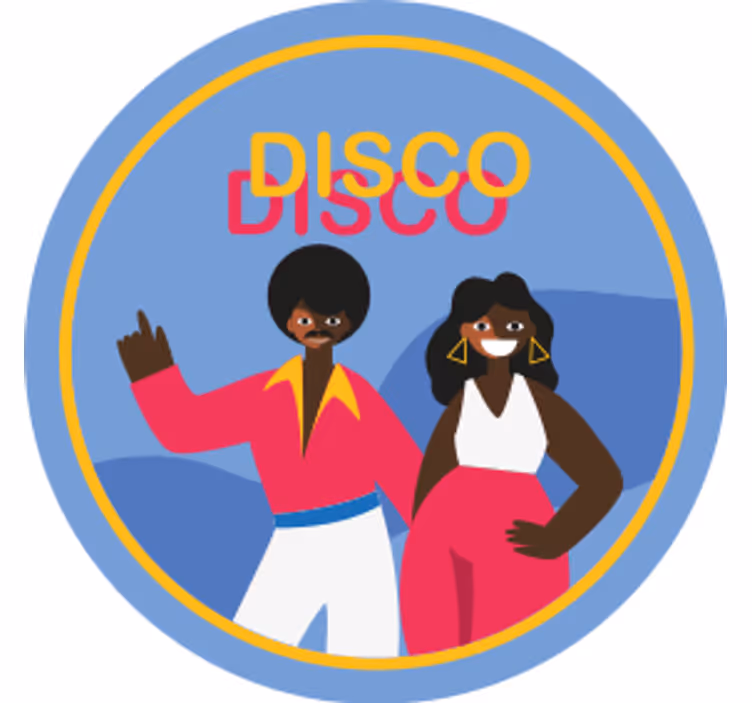 Podmetač za čaše nakaza disco plesna zabava - TenStickers