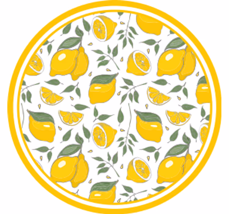Podmetač za čaše s uzorkom limuna - TenStickers