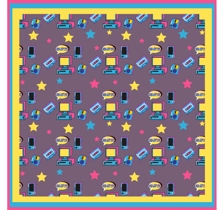 Podmetač za čaše nakaza s retro tehno uzorkom - TenStickers
