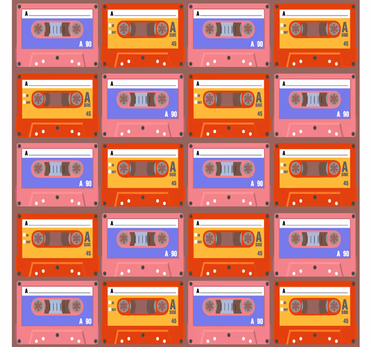 Podmetač za čaše berba retro kasete - TenStickers