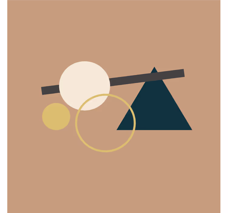 Podmetač za čaše moderan geometrijski oblici s krugom - TenStickers