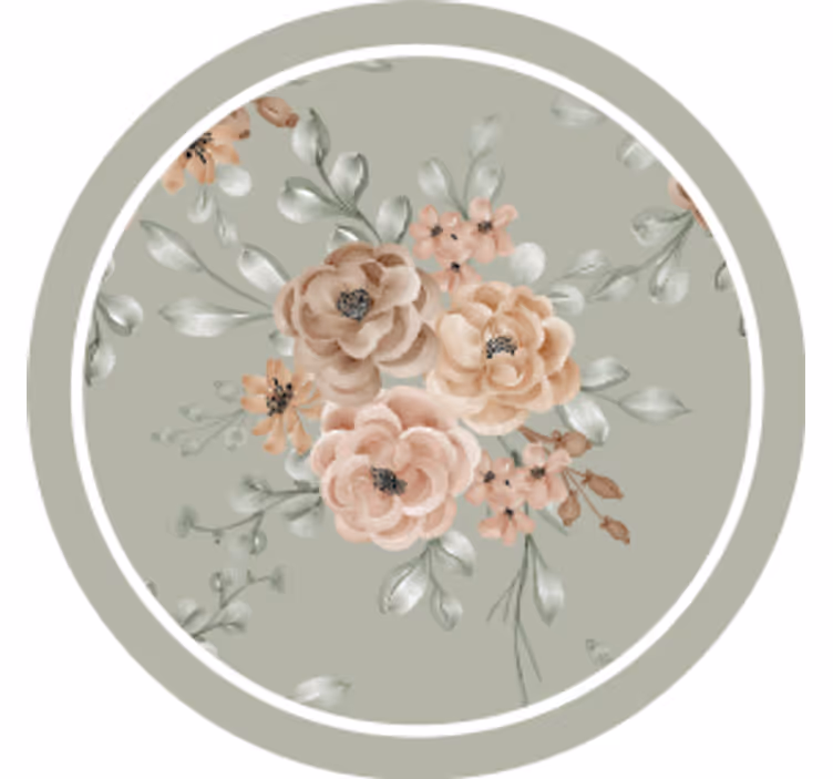 Podmetač za čaše moderan s motivom cvjetne elegancije - TenStickers