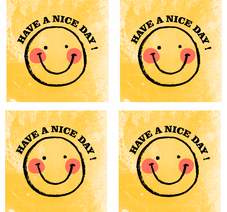 Lijep dan oslikani podmetači s tekstom na licu - TenStickers