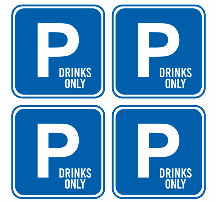 Podmetač za čaše citat obavijest o rezerviranim pićima - TenStickers