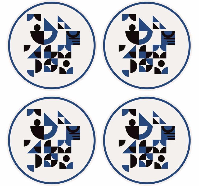Podmetač za čaše moderan u geometrijskom rasporedu - TenStickers
