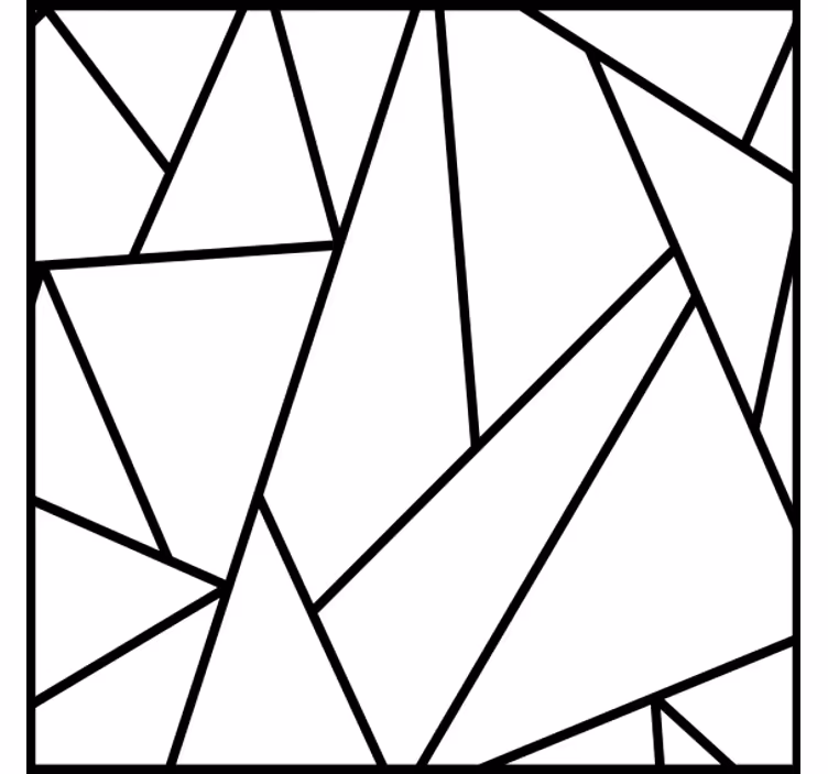 Podmetač za čaše s geometrijskim crnim linijama - TenStickers