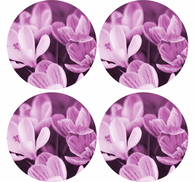 Podmetač za čaše s vibrantnim cvjetnim motivima - TenStickers