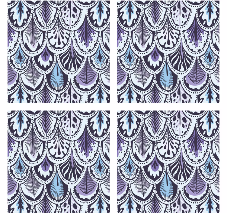 Podmetač za čaše s elegantnim motivom lista - TenStickers