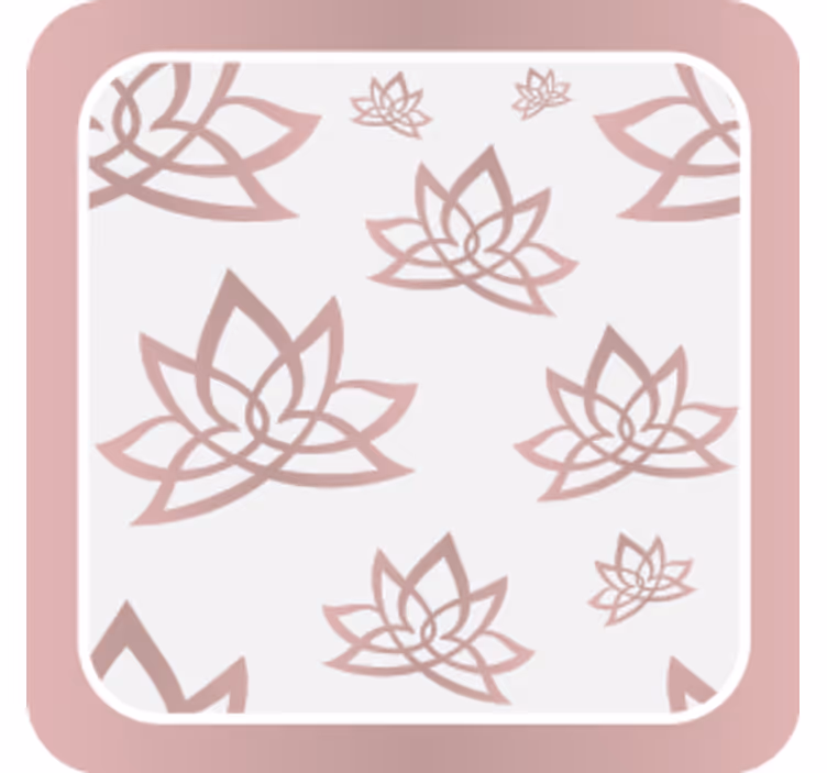 Podmetač za čaše s motivom lotusa - TenStickers