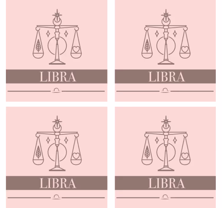 Vaga ružičasta karta zodijački znak moderni podmetač - TenStickers