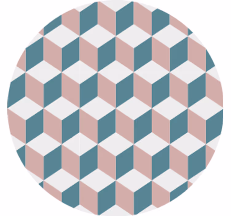 Podmetač za čaše s geometrijskim uzorkom kocke - TenStickers