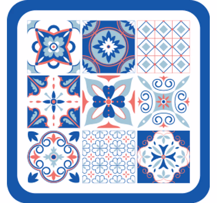 Podmetač za čaše pločice s geometrijskim uzorcima - TenStickers
