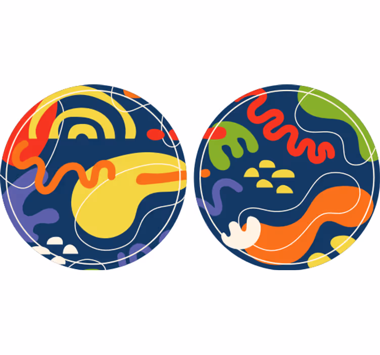 Prostirke za pivo u vibrantnim geometrijskim oblicima - TenStickers