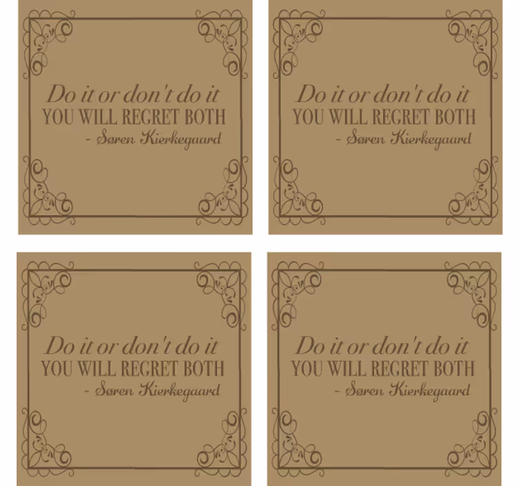 Søren kierkegaard 'učini to ili ne' citira podmetač - TenStickers