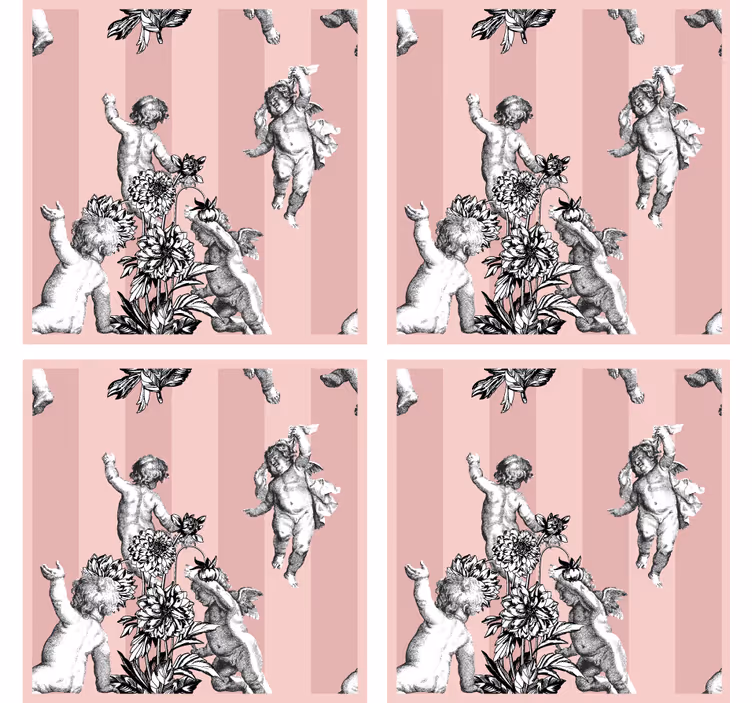 Francuski vintage striped uzorak podmetač - TenStickers