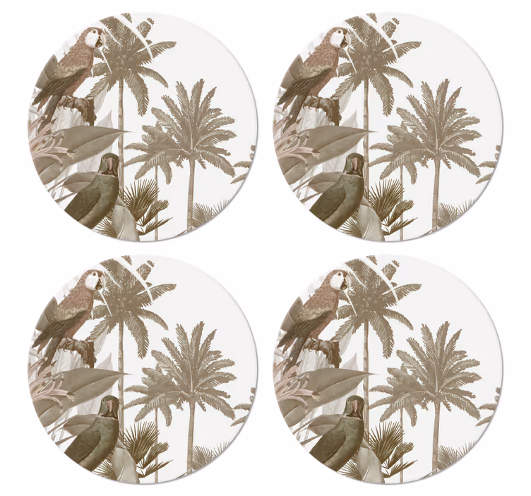 Vintage tropska fauna vintage podmetač za čaše - TenStickers