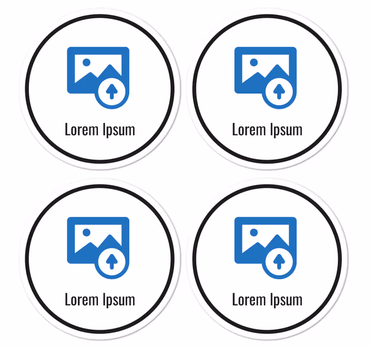 Podmetač za čaše prilagodljiv kôd QRKôd QR - TenStickers